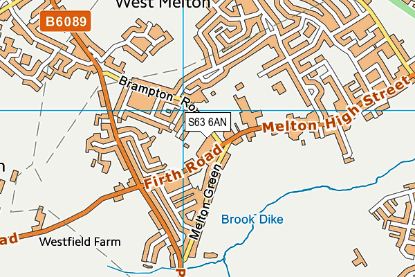 S63 6AN map - OS VectorMap District (Ordnance Survey) S63 6AN map - OS VectorMap District (Ordnance Survey)