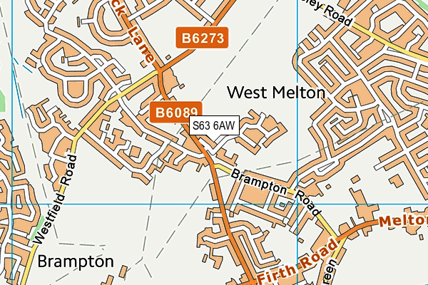 S63 6AW map - OS VectorMap District (Ordnance Survey) S63 6AW map - OS VectorMap District (Ordnance Survey)