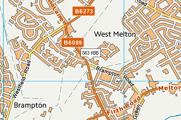 S63 6BB map - OS VectorMap District (Ordnance Survey) S63 6BB map - OS VectorMap District (Ordnance Survey)