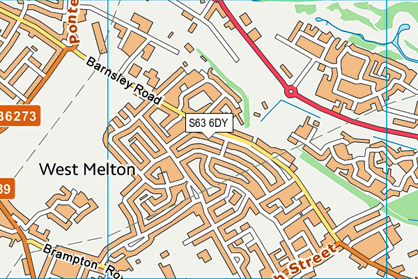S63 6DY map - OS VectorMap District (Ordnance Survey) S63 6DY map - OS VectorMap District (Ordnance Survey)