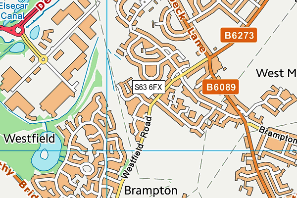 S63 6FX map - OS VectorMap District (Ordnance Survey) S63 6FX map - OS VectorMap District (Ordnance Survey)