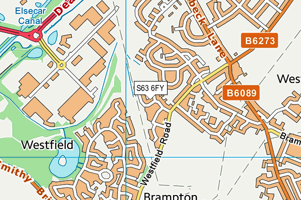 S63 6FY map - OS VectorMap District (Ordnance Survey) S63 6FY map - OS VectorMap District (Ordnance Survey)