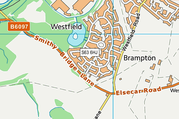 S63 6HJ map - OS VectorMap District (Ordnance Survey)