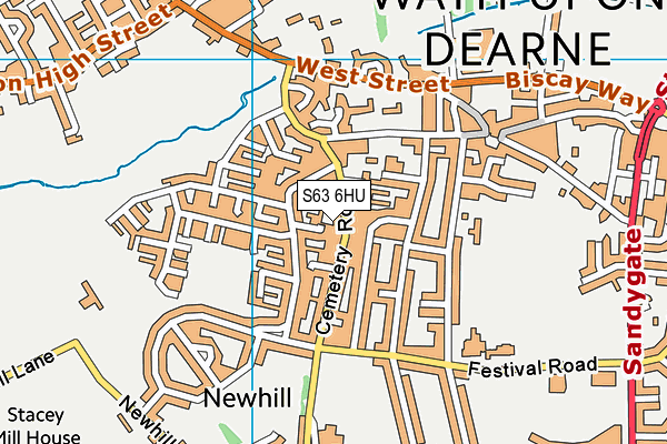 S63 6HU map - OS VectorMap District (Ordnance Survey) S63 6HU map - OS VectorMap District (Ordnance Survey)