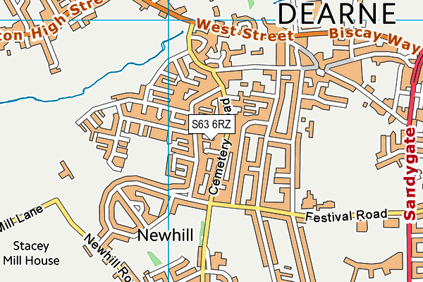 S63 6RZ map - OS VectorMap District (Ordnance Survey) S63 6RZ map - OS VectorMap District (Ordnance Survey)