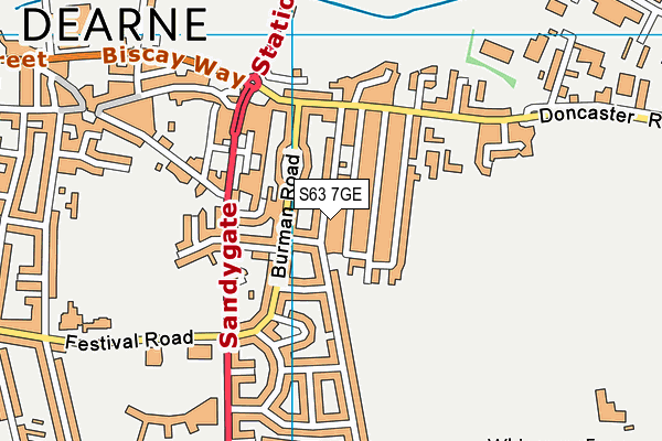 S63 7GE map - OS VectorMap District (Ordnance Survey) S63 7GE map - OS VectorMap District (Ordnance Survey)