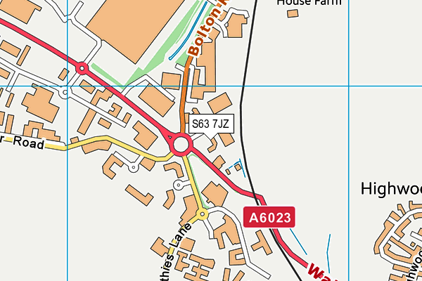S63 7JZ map - OS VectorMap District (Ordnance Survey) S63 7JZ map - OS VectorMap District (Ordnance Survey)