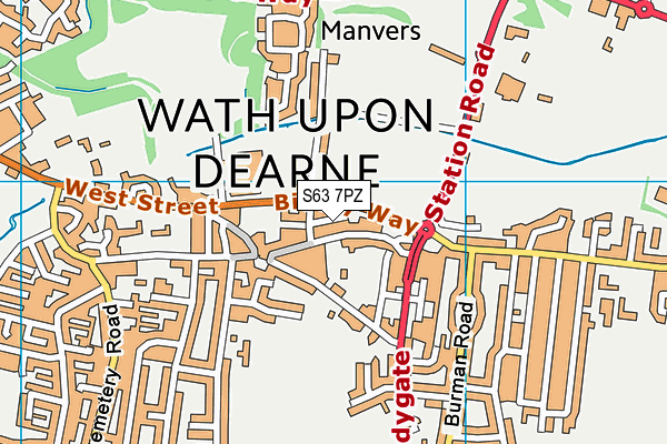 S63 7PZ map - OS VectorMap District (Ordnance Survey) S63 7PZ map - OS VectorMap District (Ordnance Survey)