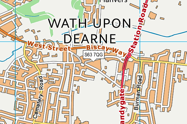 S63 7QG map - OS VectorMap District (Ordnance Survey) S63 7QG map - OS VectorMap District (Ordnance Survey)