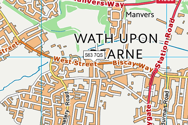 S63 7QS map - OS VectorMap District (Ordnance Survey) S63 7QS map - OS VectorMap District (Ordnance Survey)