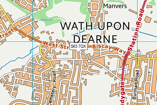 S63 7QX map - OS VectorMap District (Ordnance Survey) S63 7QX map - OS VectorMap District (Ordnance Survey)