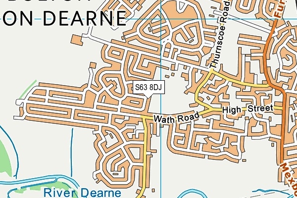 S63 8DJ map - OS VectorMap District (Ordnance Survey) S63 8DJ map - OS VectorMap District (Ordnance Survey)