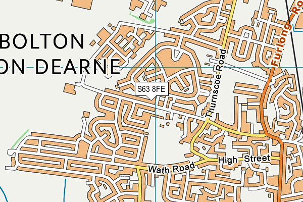 S63 8FE map - OS VectorMap District (Ordnance Survey) S63 8FE map - OS VectorMap District (Ordnance Survey)