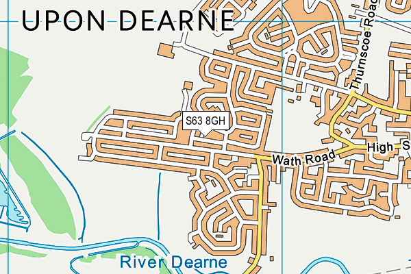 S63 8GH map - OS VectorMap District (Ordnance Survey) S63 8GH map - OS VectorMap District (Ordnance Survey)