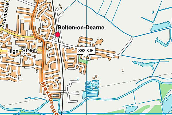 S63 8JE map - OS VectorMap District (Ordnance Survey) S63 8JE map - OS VectorMap District (Ordnance Survey)