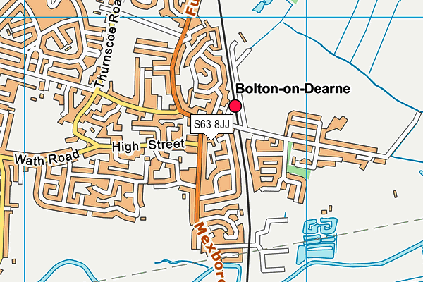 S63 8JJ map - OS VectorMap District (Ordnance Survey) S63 8JJ map - OS VectorMap District (Ordnance Survey)