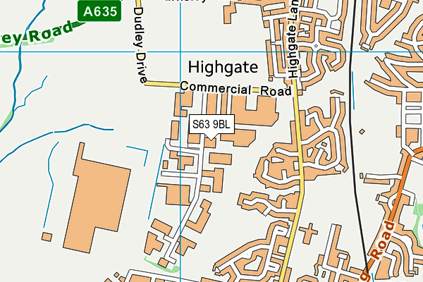 S63 9BL map - OS VectorMap District (Ordnance Survey) S63 9BL map - OS VectorMap District (Ordnance Survey)