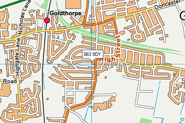 S63 9DY map - OS VectorMap District (Ordnance Survey) S63 9DY map - OS VectorMap District (Ordnance Survey)