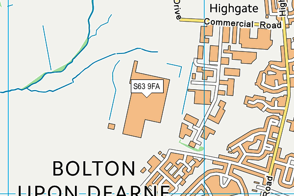 S63 9FA map - OS VectorMap District (Ordnance Survey) S63 9FA map - OS VectorMap District (Ordnance Survey)
