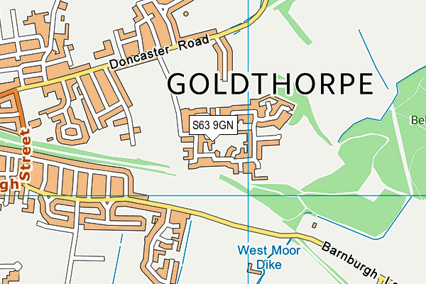 S63 9GN map - OS VectorMap District (Ordnance Survey) S63 9GN map - OS VectorMap District (Ordnance Survey)
