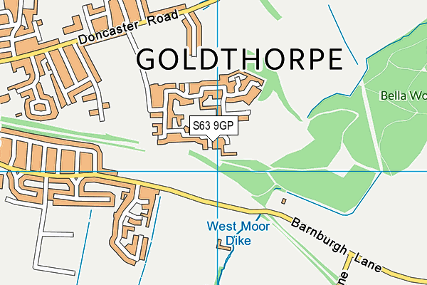 S63 9GP map - OS VectorMap District (Ordnance Survey) S63 9GP map - OS VectorMap District (Ordnance Survey)