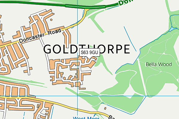 S63 9GU map - OS VectorMap District (Ordnance Survey) S63 9GU map - OS VectorMap District (Ordnance Survey)