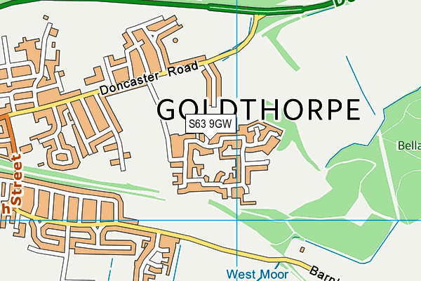 S63 9GW map - OS VectorMap District (Ordnance Survey) S63 9GW map - OS VectorMap District (Ordnance Survey)