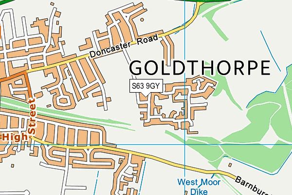 S63 9GY map - OS VectorMap District (Ordnance Survey) S63 9GY map - OS VectorMap District (Ordnance Survey)