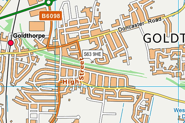 S63 9HE map - OS VectorMap District (Ordnance Survey) S63 9HE map - OS VectorMap District (Ordnance Survey)