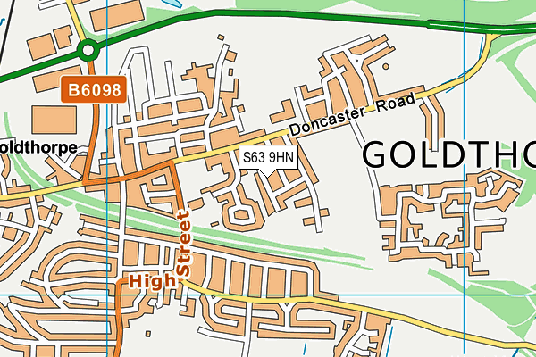 S63 9HN map - OS VectorMap District (Ordnance Survey) S63 9HN map - OS VectorMap District (Ordnance Survey)