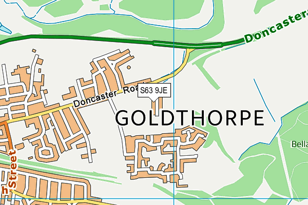 S63 9JE map - OS VectorMap District (Ordnance Survey) S63 9JE map - OS VectorMap District (Ordnance Survey)