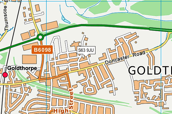 S63 9JU map - OS VectorMap District (Ordnance Survey) S63 9JU map - OS VectorMap District (Ordnance Survey)