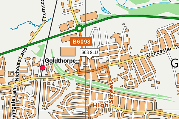 S63 9LU map - OS VectorMap District (Ordnance Survey) S63 9LU map - OS VectorMap District (Ordnance Survey)