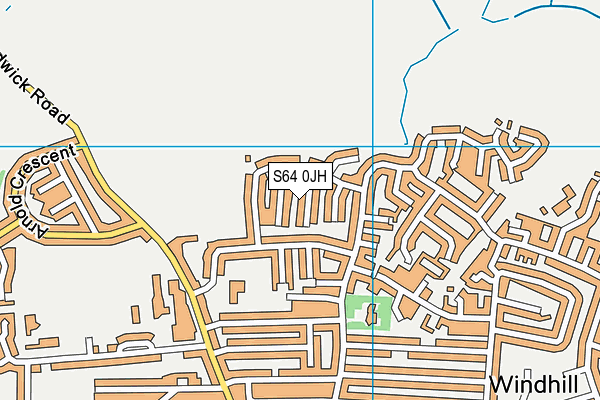 S64 0JH map - OS VectorMap District (Ordnance Survey) S64 0JH map - OS VectorMap District (Ordnance Survey)