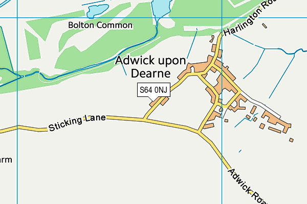 S64 0NJ map - OS VectorMap District (Ordnance Survey) S64 0NJ map - OS VectorMap District (Ordnance Survey)