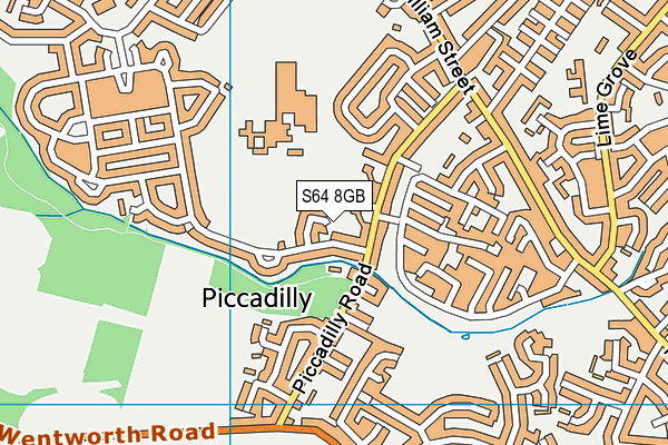 S64 8GB map - OS VectorMap District (Ordnance Survey)