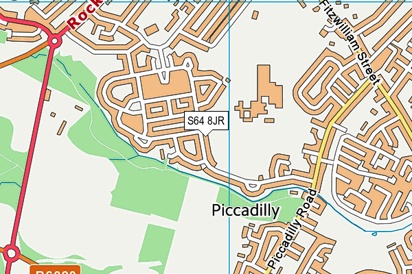 S64 8JR map - OS VectorMap District (Ordnance Survey) S64 8JR map - OS VectorMap District (Ordnance Survey)