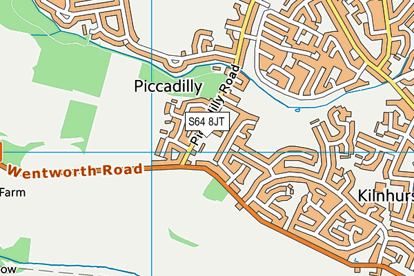 S64 8JT map - OS VectorMap District (Ordnance Survey) S64 8JT map - OS VectorMap District (Ordnance Survey)
