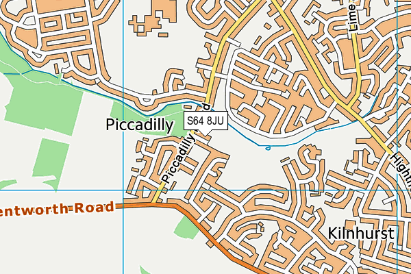 S64 8JU map - OS VectorMap District (Ordnance Survey) S64 8JU map - OS VectorMap District (Ordnance Survey)