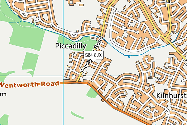 S64 8JX map - OS VectorMap District (Ordnance Survey) S64 8JX map - OS VectorMap District (Ordnance Survey)