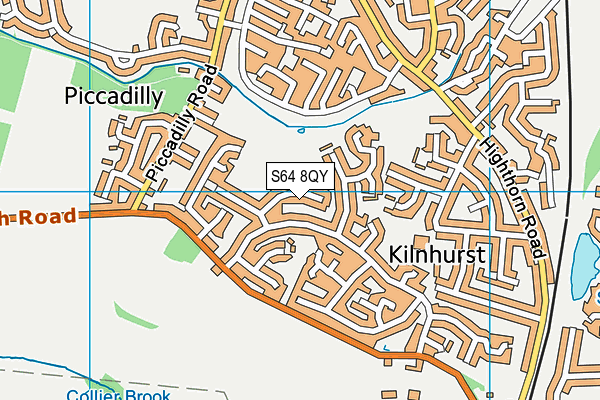 S64 8QY map - OS VectorMap District (Ordnance Survey) S64 8QY map - OS VectorMap District (Ordnance Survey)