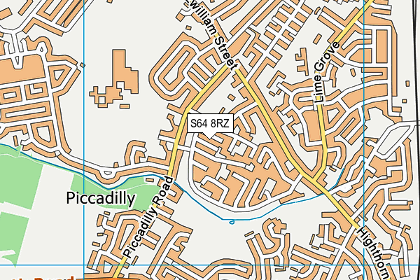 S64 8RZ map - OS VectorMap District (Ordnance Survey) S64 8RZ map - OS VectorMap District (Ordnance Survey)