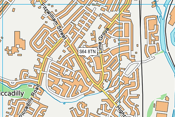 S64 8TN map - OS VectorMap District (Ordnance Survey) S64 8TN map - OS VectorMap District (Ordnance Survey)