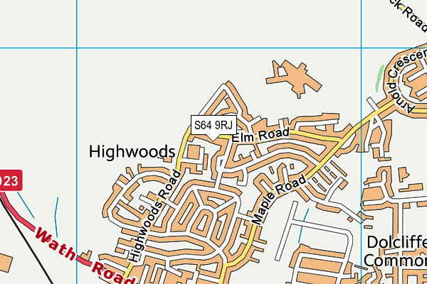 S64 9RJ map - OS VectorMap District (Ordnance Survey) S64 9RJ map - OS VectorMap District (Ordnance Survey)