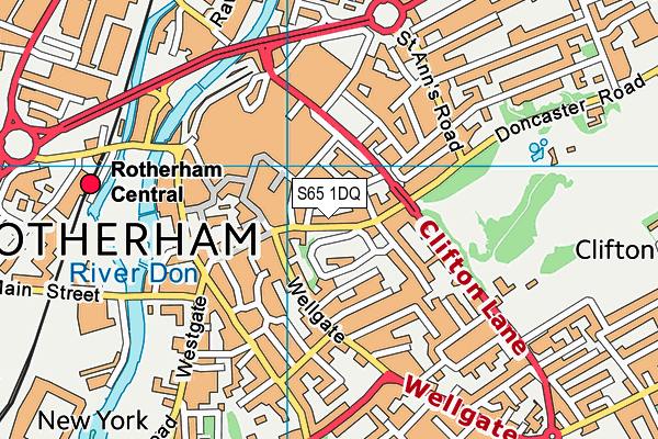 S65 1DQ map - OS VectorMap District (Ordnance Survey) S65 1DQ map - OS VectorMap District (Ordnance Survey)
