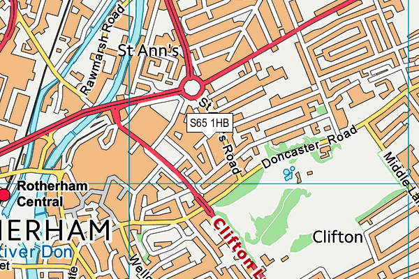 S65 1HB map - OS VectorMap District (Ordnance Survey) S65 1HB map - OS VectorMap District (Ordnance Survey)