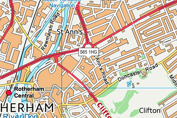 S65 1HG map - OS VectorMap District (Ordnance Survey) S65 1HG map - OS VectorMap District (Ordnance Survey)