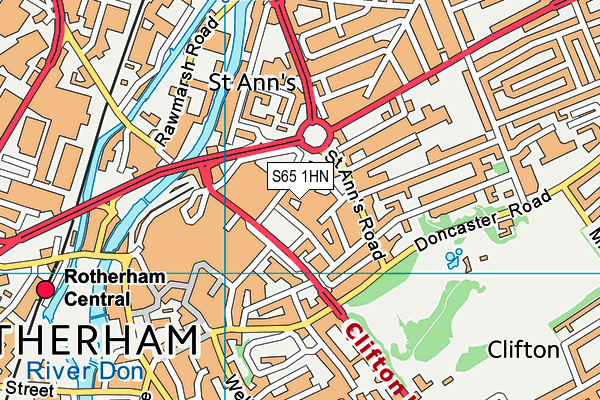 S65 1HN map - OS VectorMap District (Ordnance Survey) S65 1HN map - OS VectorMap District (Ordnance Survey)
