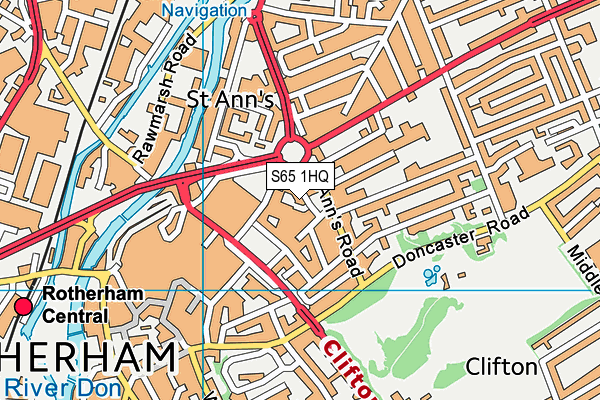 S65 1HQ map - OS VectorMap District (Ordnance Survey) S65 1HQ map - OS VectorMap District (Ordnance Survey)