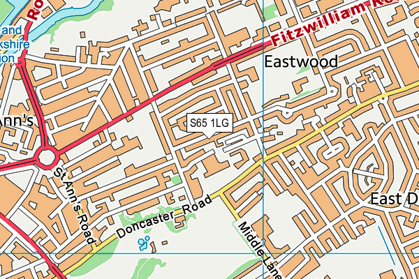 S65 1LG map - OS VectorMap District (Ordnance Survey) S65 1LG map - OS VectorMap District (Ordnance Survey)
